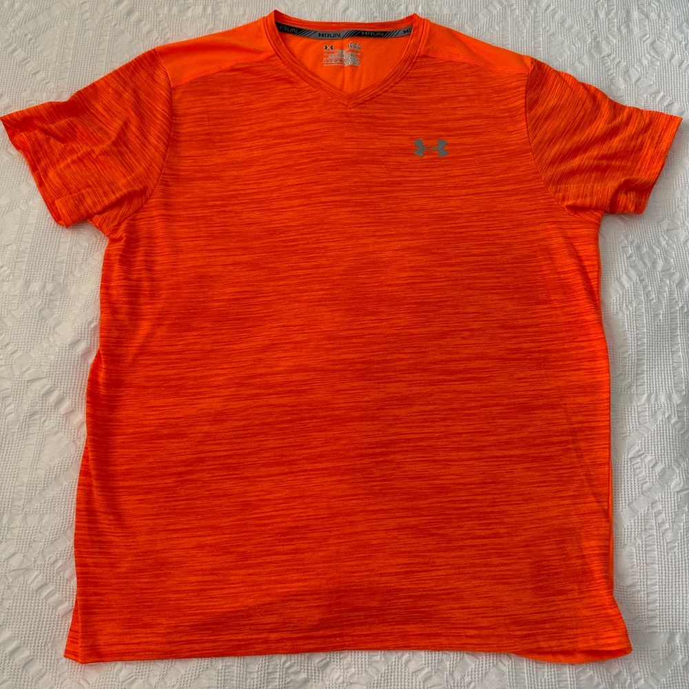 Under Armour Orange V-neck athletic shirt